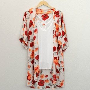 Entro BOHO Poppies Kimono Wrap